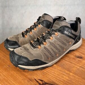 Merrell Hiking Shoes Mens 10.5 Brown J036949 Good Suede Mesh Low Top Trail